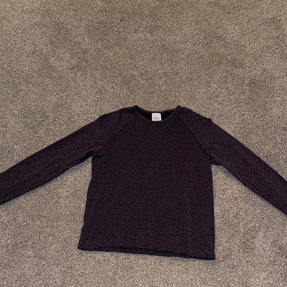 Athleta Girl Charcoal Patterned Top